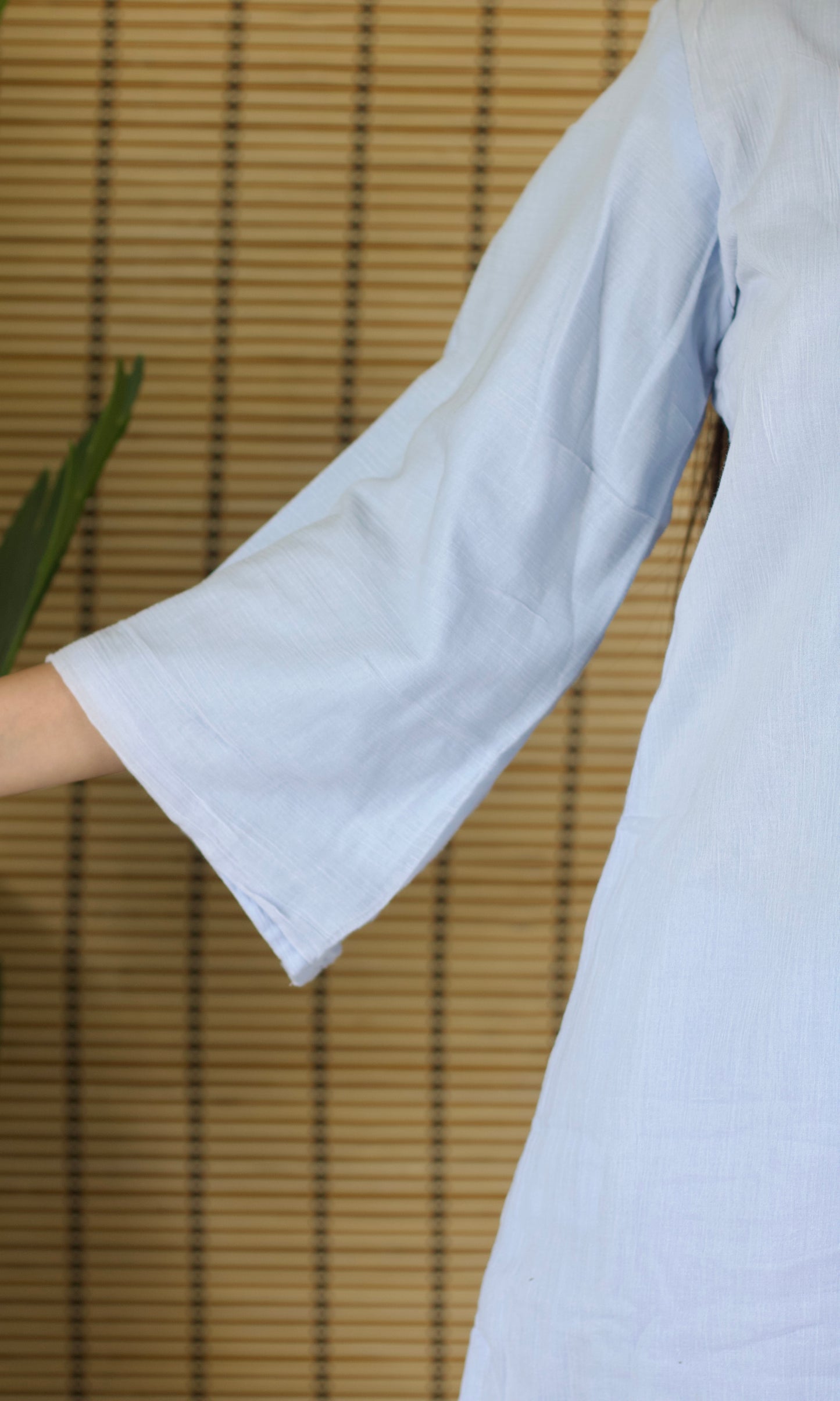 Light Blue Relaxed Fit Co-ord Set with Bell Sleeves
