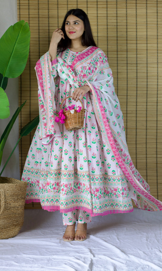 Blush Bloom Anarkali Suit