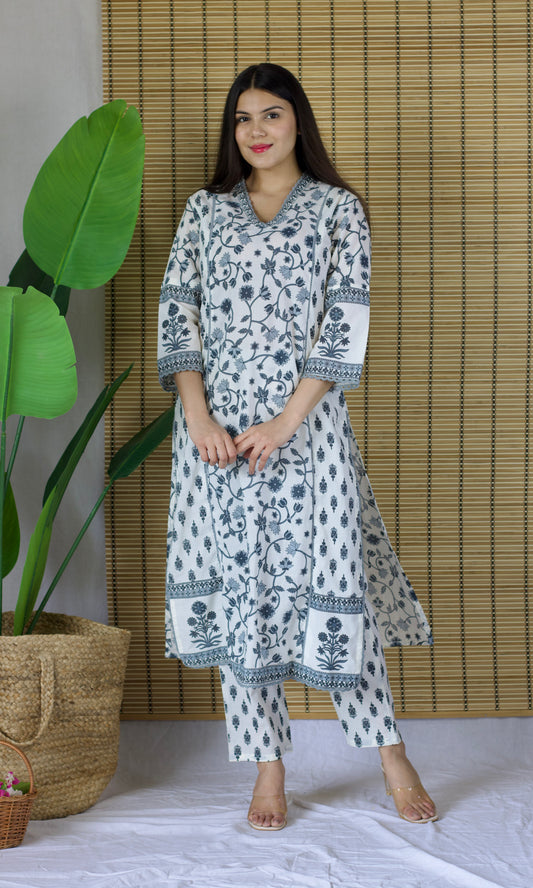 Soft Grey Kurta Set