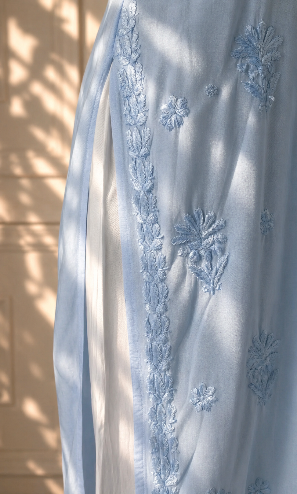 Blue Handcrafted Chikankari Kurta Set