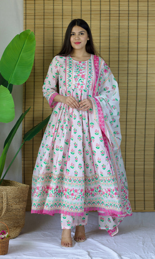 Blush Bloom Anarkali Suit