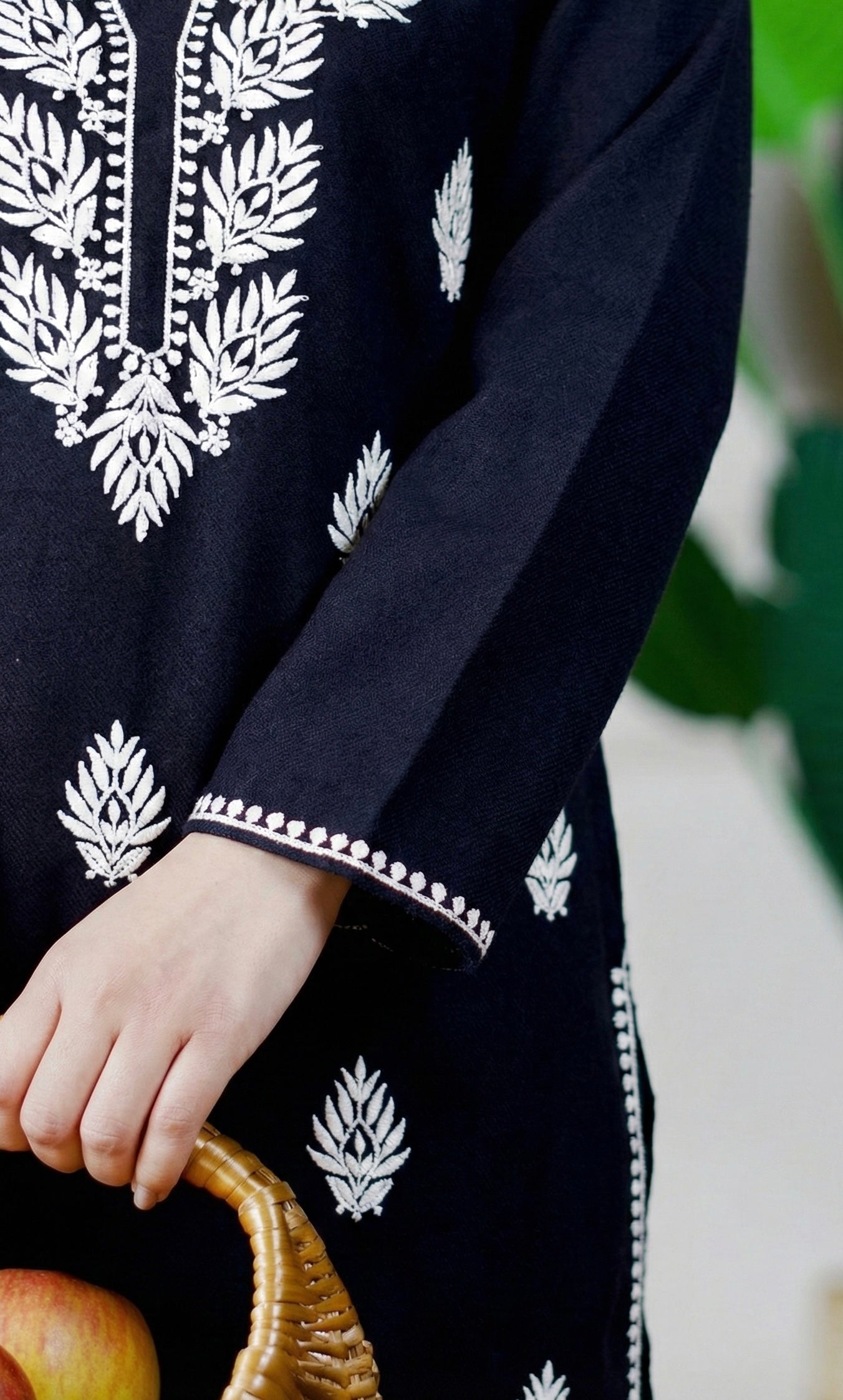 Black Chikankari Short Kurti