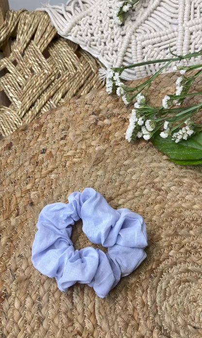 Light Blue Cotton Scrunchie